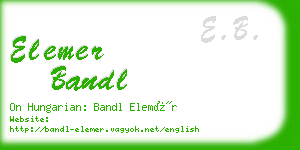 elemer bandl business card